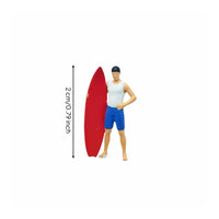 3 Pieces Kayak Miniature Figure Micro Landscape Paddle Boat Figurine Lightweight
