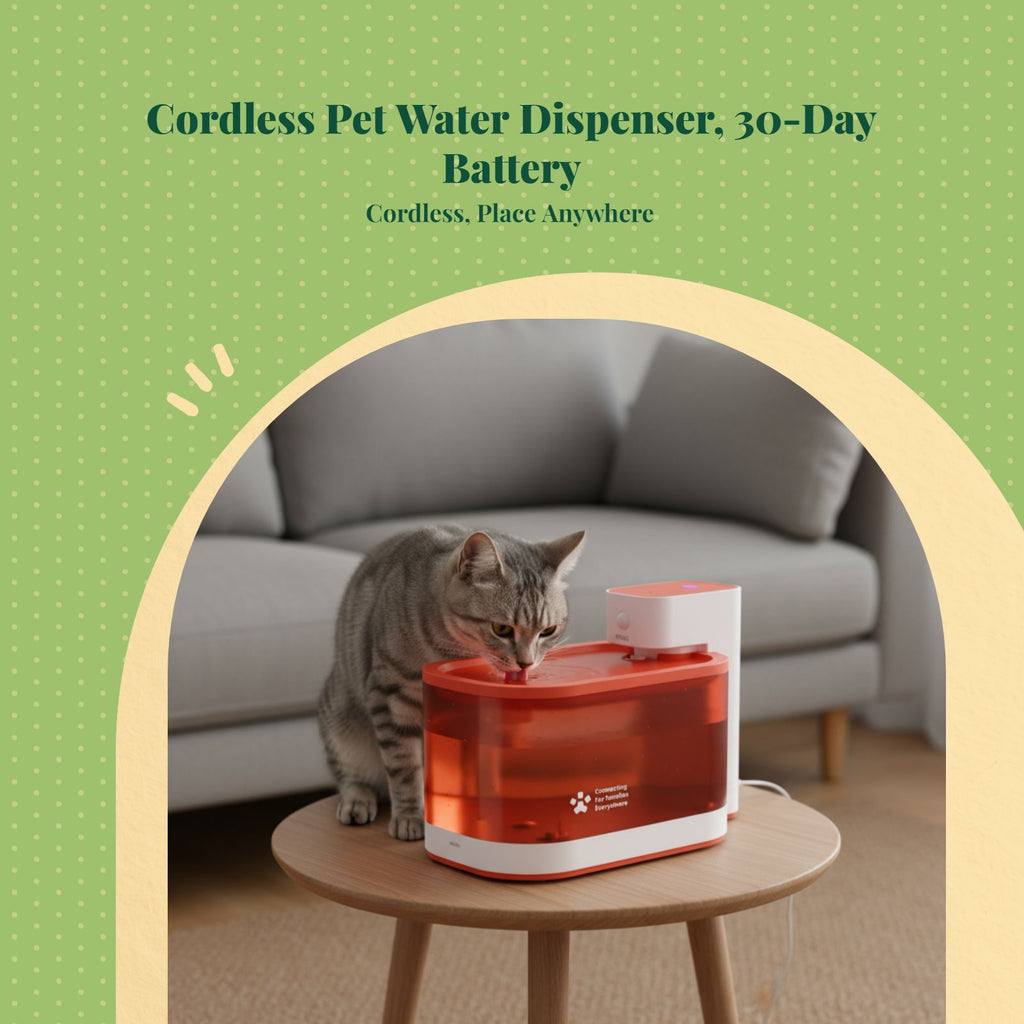 Battery cat water dispenser, filter