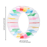 Inflatable Water Wheel Sturdy Colorful Inflatable Tube Rainbow Colors