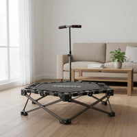 Foldable Fitness Trampolines Quiet Foldable Mini Trampolines High Weight Capacity Indoor Jumping Bouncer for Adults, Kids