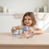 Pretend Afternoon Tea Set Pastoral Design Kids Afternoon Tea Toy Polished Edges