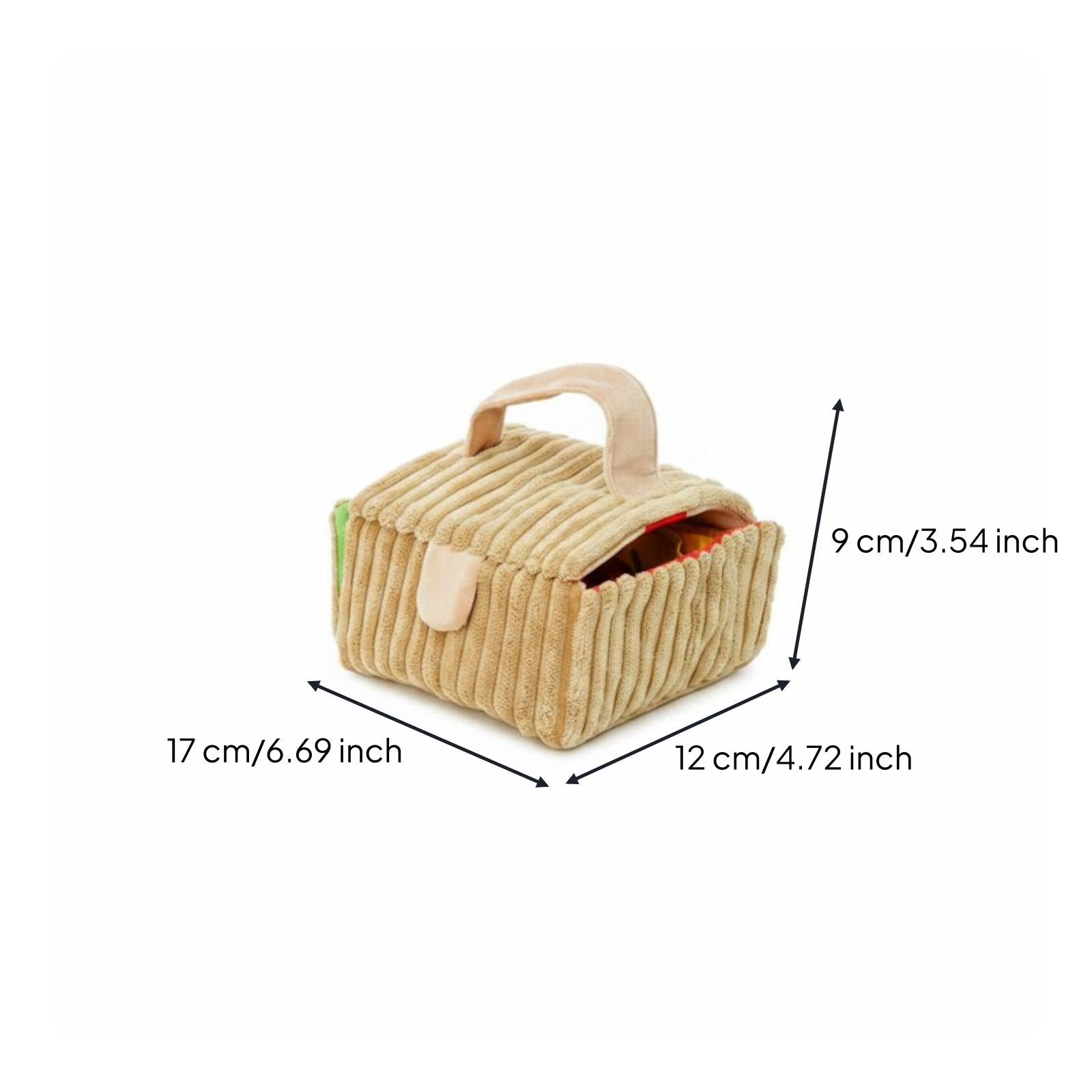 Picnic Basket Dog Toy Set Interactive Croissant Soft Dog Toy for Dogs