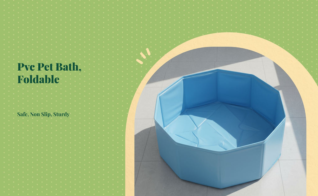 Foldable pet bath, easy drain