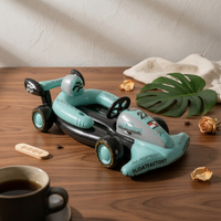 Single-Seater Car Float Molded Cockpit Race Car Pool Inflatable Printed Graphics Aquatic Fun Item