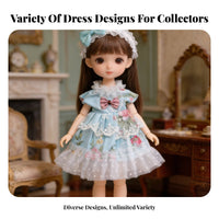 30cm Doll Dress Cute Design 1/6 Scale Doll Clothes Layered Skirt for BJD Hobbyists