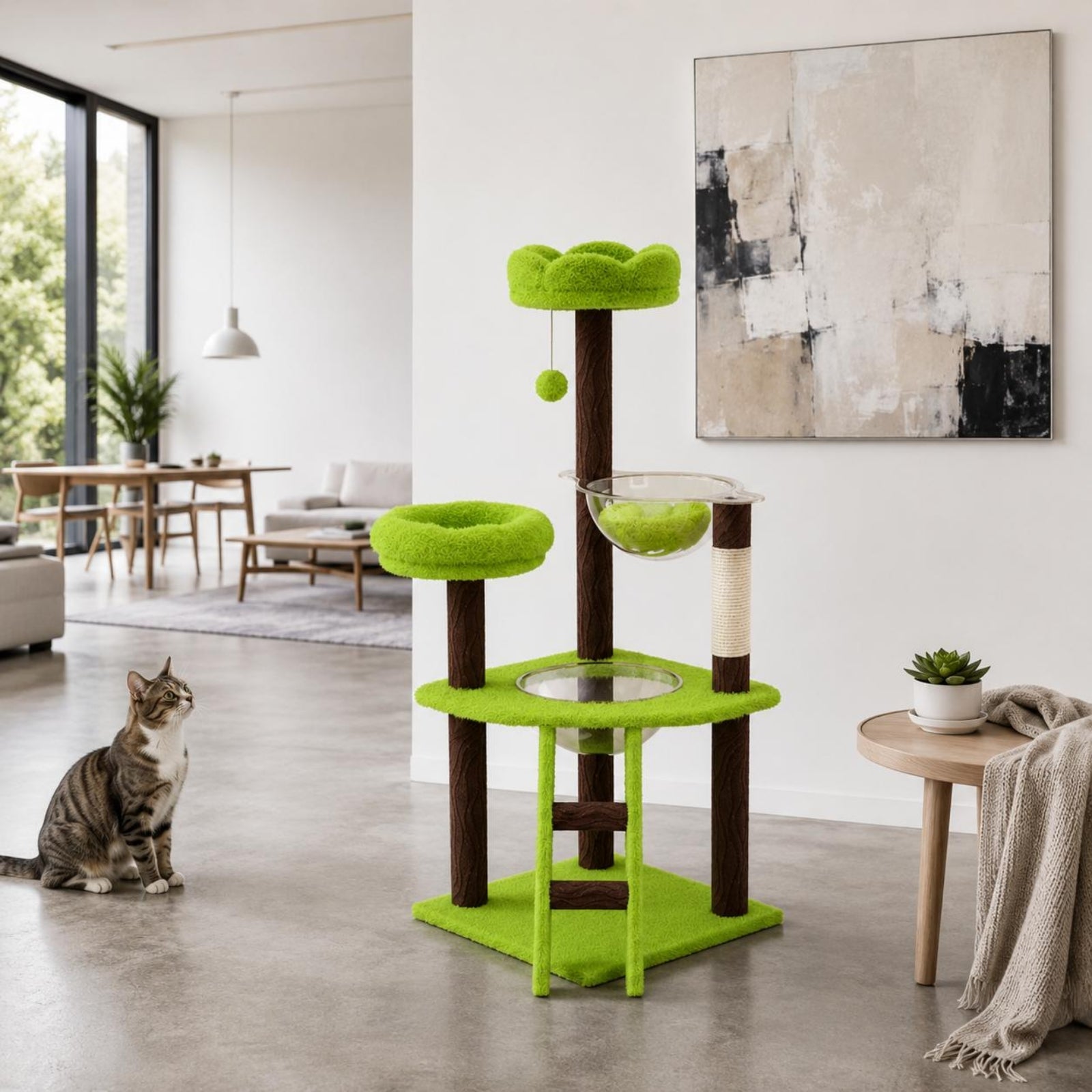 Feline Climbing Frame Multi-Level Pet Furniture Soft Fabric for Cats
