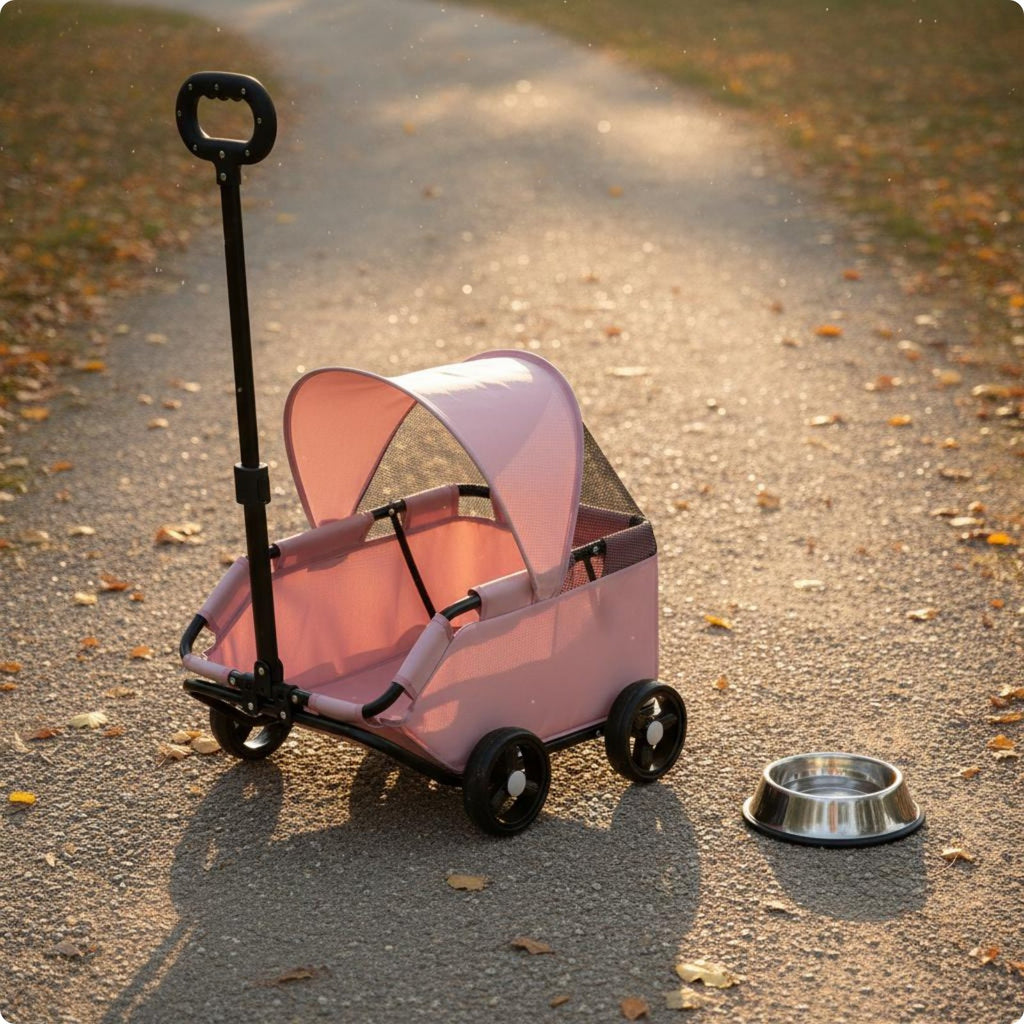 Small Pet Stroller Outdoor Use Foldable Pet Stroller for Park