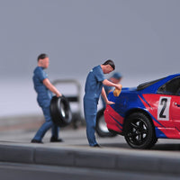 6 Pieces 1/64 Technician Figure Set Scene Display Technician Figure Set