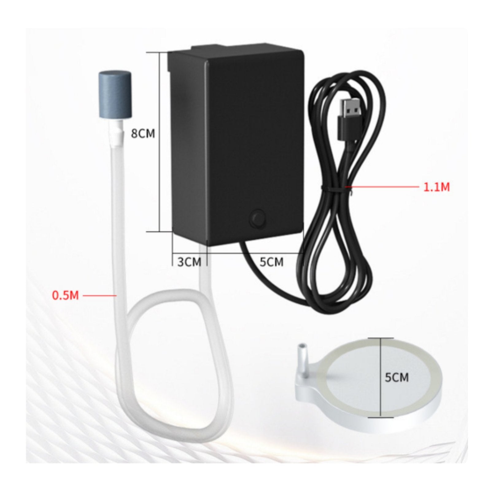 Aquatic Aquarium Air Pump Rubber Feet Small Aquarium Pump Complete Kit
