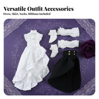 1/12 Scale Doll Dress Finely Sewn 1/12 Scale Doll Outfit Historical Period Design Miniature Apparel for Display
