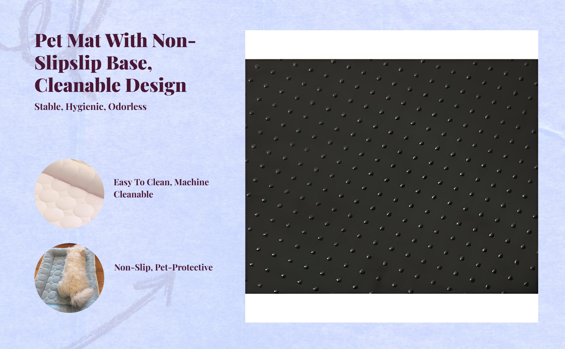 Cooling pet mat, quick-dry, washable
