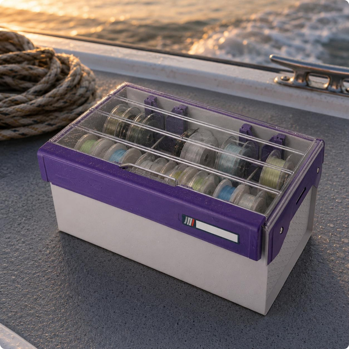 Fishing Line Spool Box Side Handles Fishing Spool Box Hard Shell