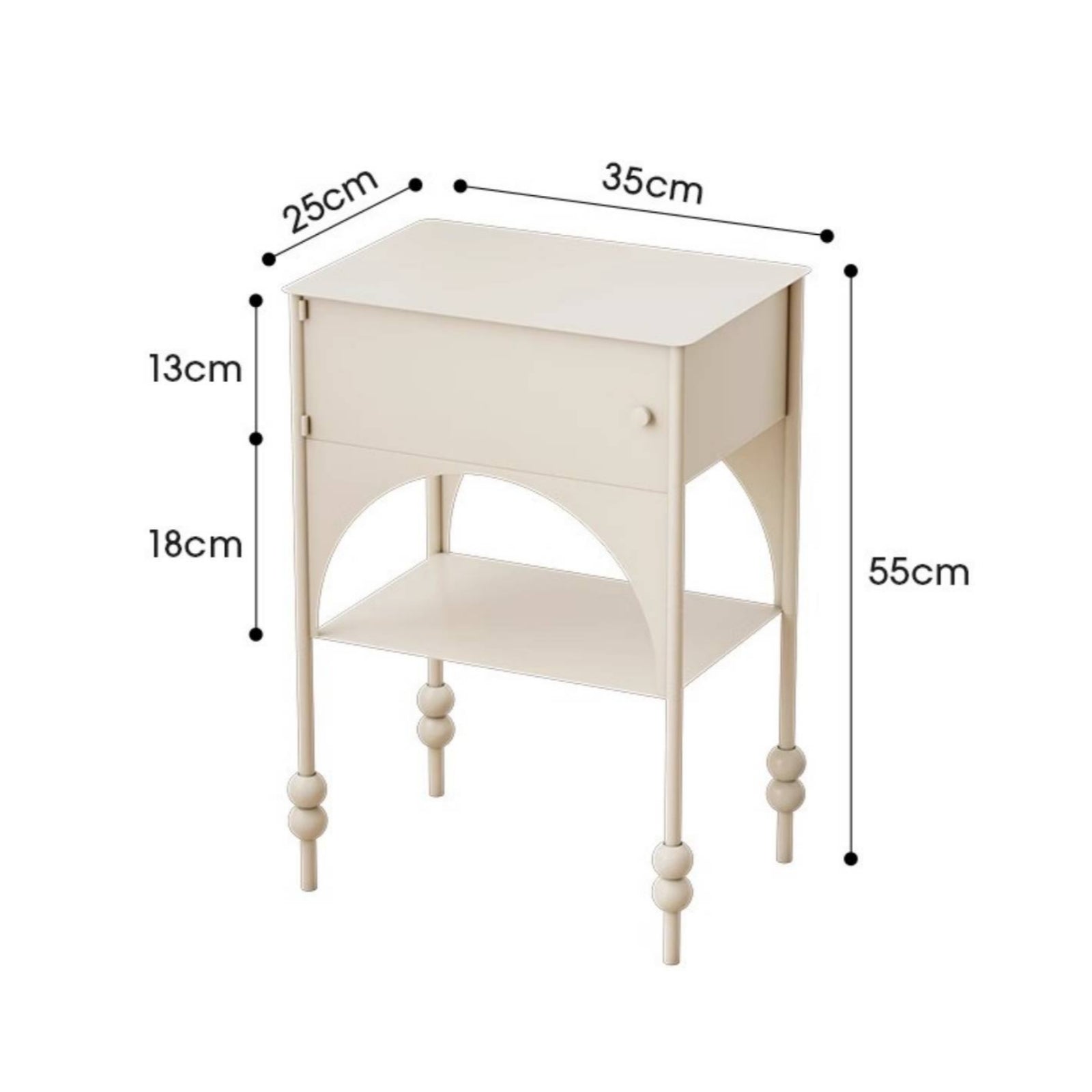 Feline House Nightstand Mid-Century Style-Century Design Feline Bedside Table