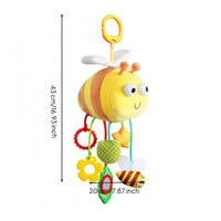 Crib Hanging Rattle Soft Textile Car Seat Activity Toy Dangling Pieces