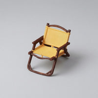 Miniature Camping Chair 1:64 Scale Folding Seat Model Brown Frame