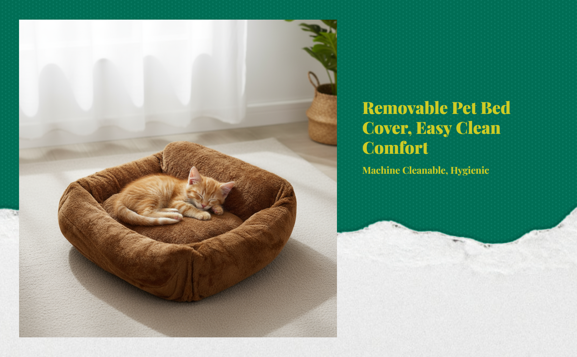 Removable dog bed cover, easy to clean, protects sofas