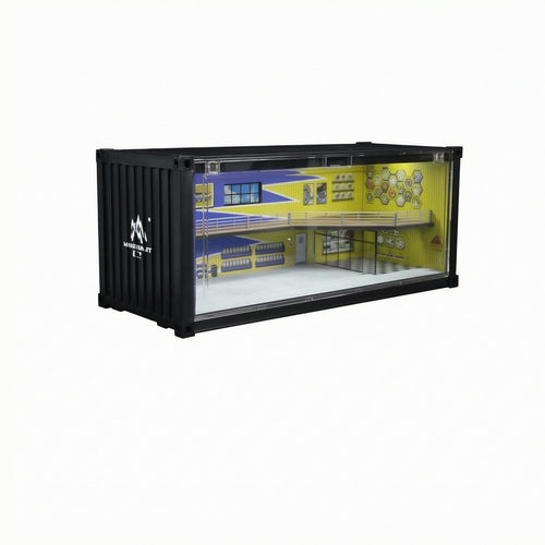 Container Repair Shop ABS Mini Garage Display Detailed