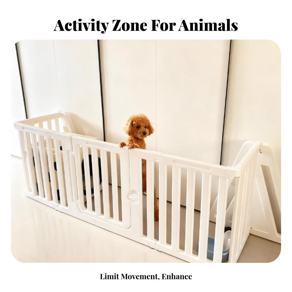 adaptable Puppy Gate Configurable Shape Dog Playpen Easy Assembly for Indoor, Home