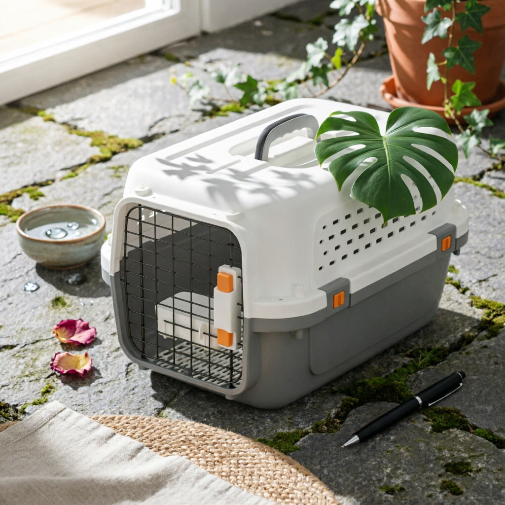 Hard-Shell Pet Carrier Portable Hard Sided Pet Carrier Sturdy