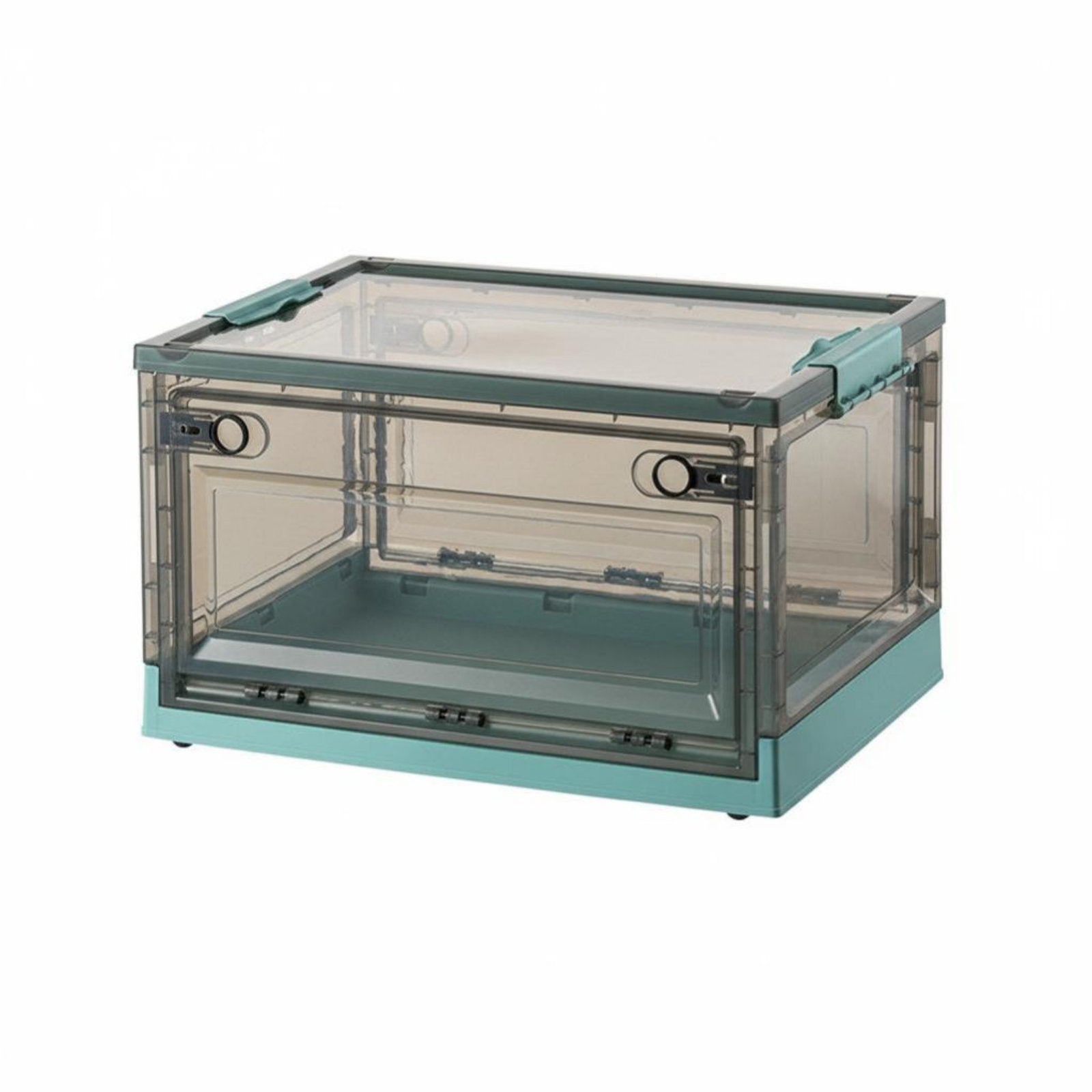 Foldable Storage Box Large Capacity Stackable Storage Bin with Doors