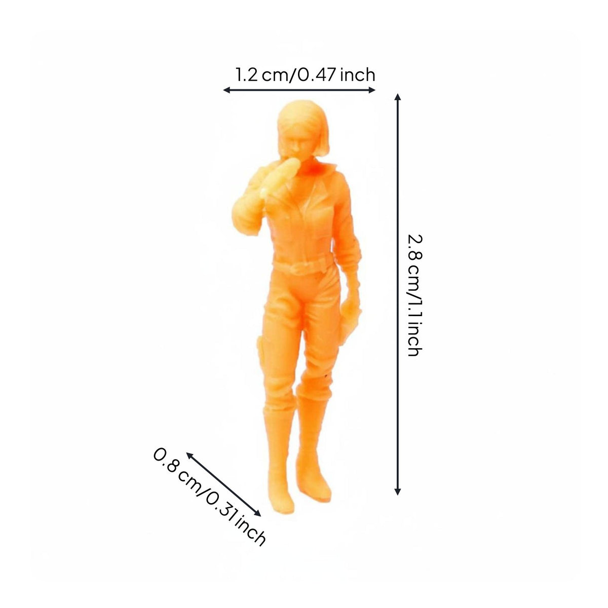 6 Pieces 1:64 Miniature People High Intricacy 1:64 Scale Figures Handmade