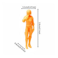 6 Pieces 1:64 Miniature People High Intricacy 1:64 Scale Figures Handmade
