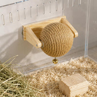 Sisal Ball Toy Interactive Hanging Sisal Nibble Ball Easy to Clean for Enclosure