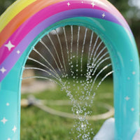 Rainbow Sprinkler Arch Easy Setup Inflatable Arch Sprinkler Backyard Fun
