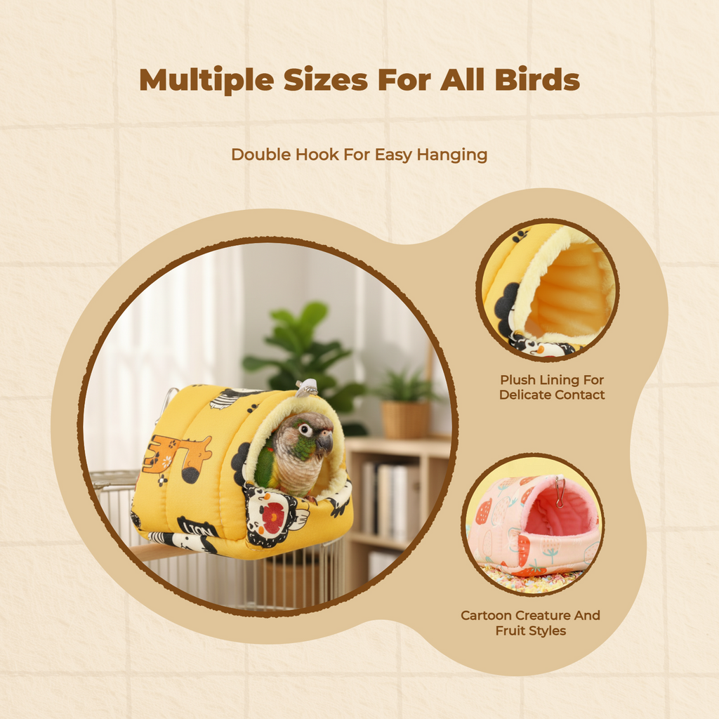 Avian Sleeping Bed, Plush Bed, Winter Rest, Small Birds
