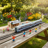 SYZ25K Two Level Carriage Model Realistic Design Two Level Train Car Model Connectable Carriages Train Carriage for Children, Kids