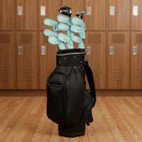 9 Pieces Golf Iron Headcover Set Soft Lined Numbered Iron Covers for Golfers
