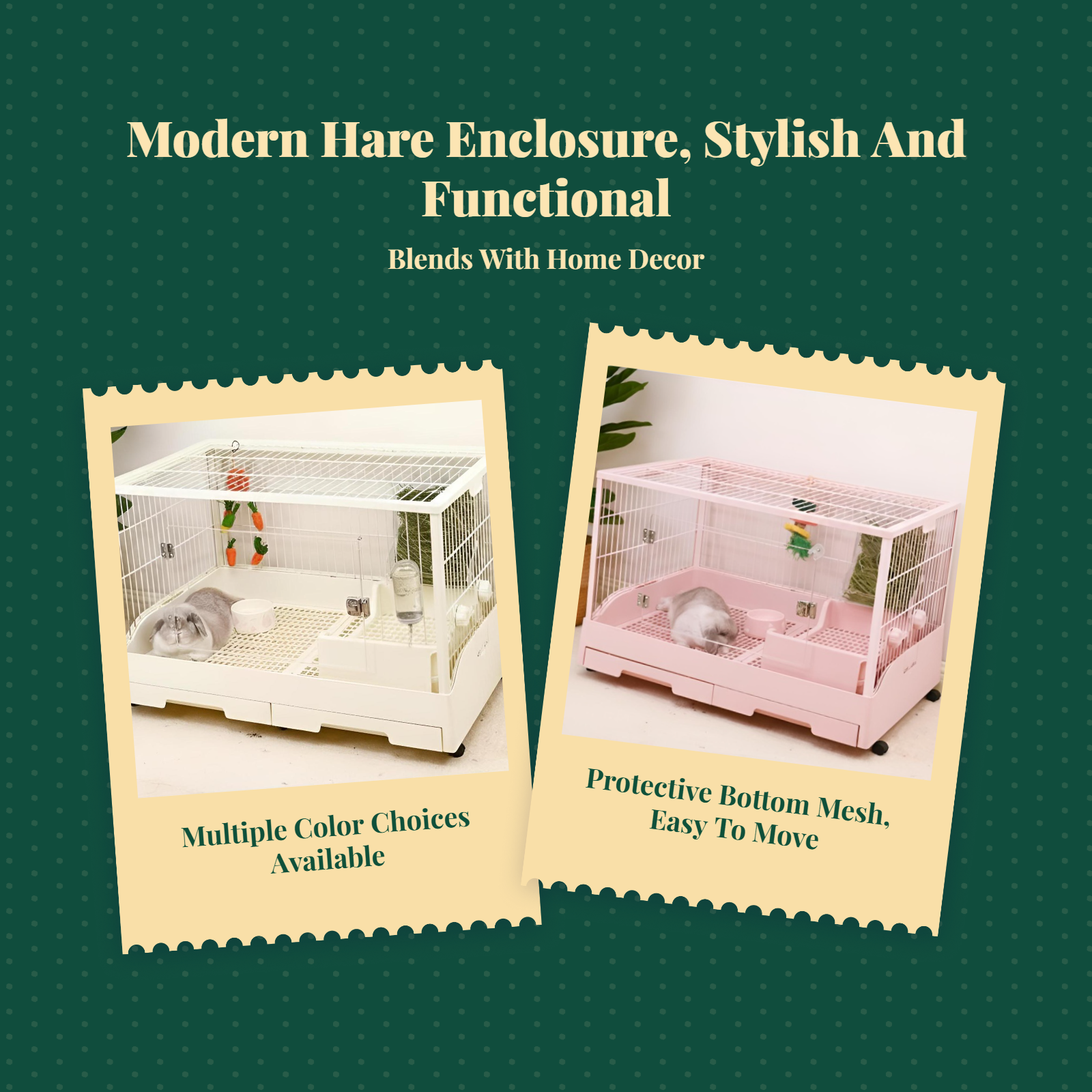 Acrylic pet enclosure with tray