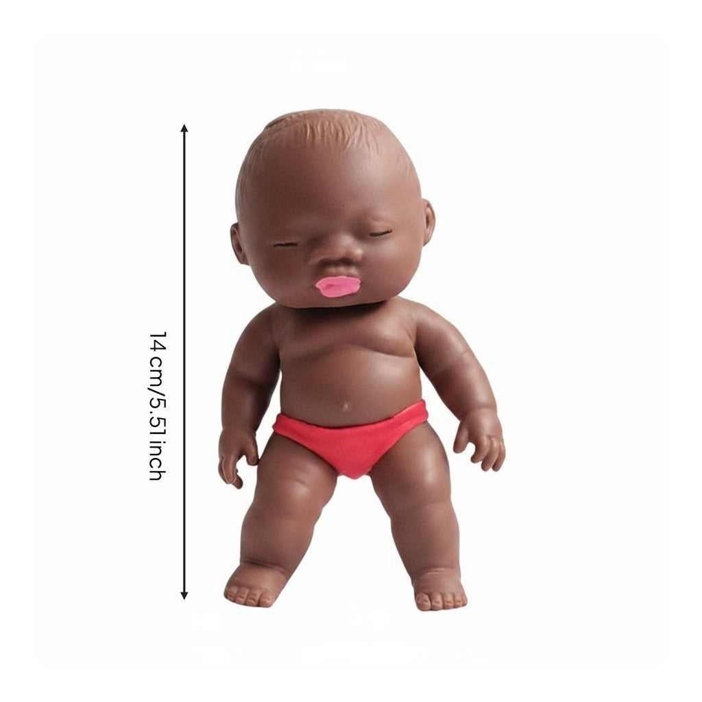 Black Baby Squeezable Stretchable Squeezable Doll Easy to Clean