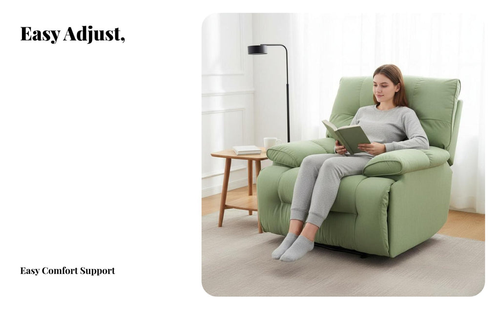 Cushion-LikeLike Design Electric pivot Recliner Gentle Rocking Motion pivot rocking recliner Power Reclining Living Room Furniture Er& movenomic Support for Seniors, Parents, New Mothers, Bedroom, perusing corner, Home available inice, Nursery