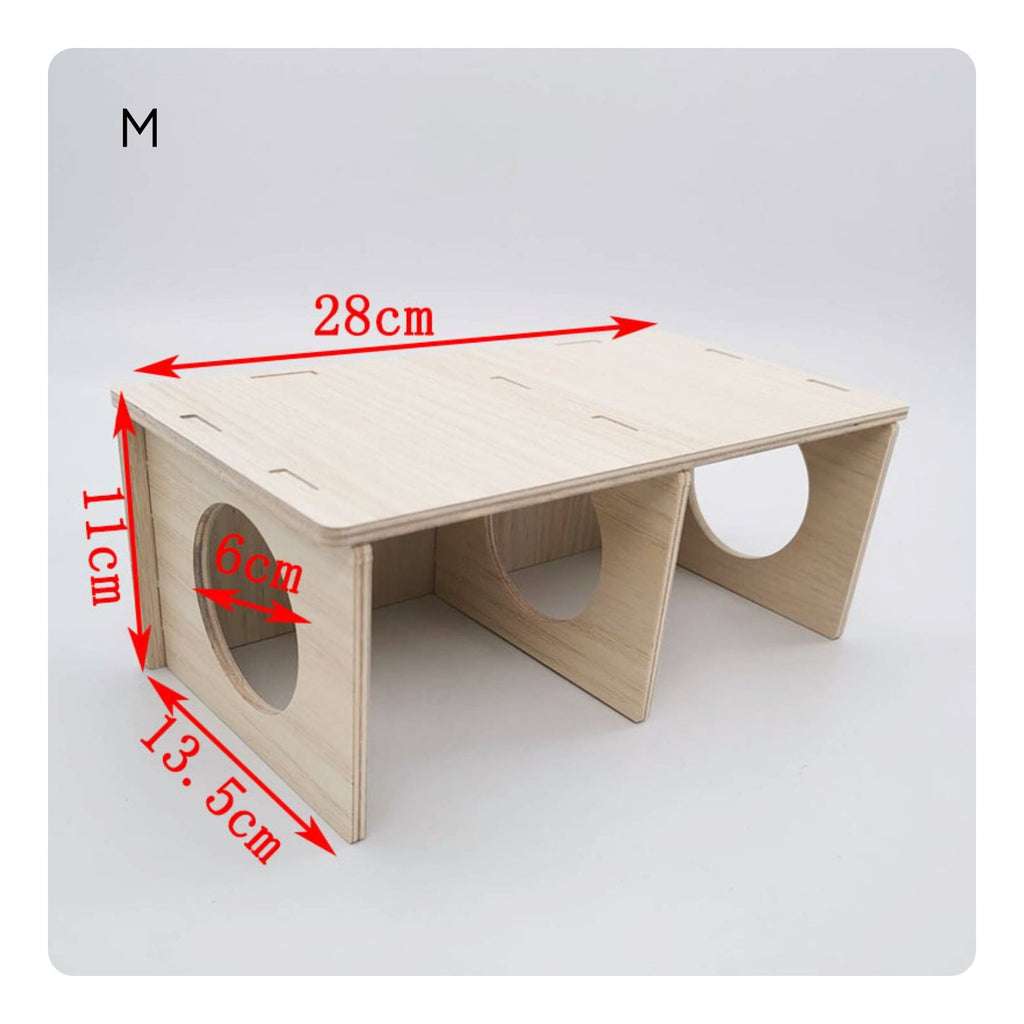 Wooden Hamster House Long-Lasting Guinea Pig Hideout Easy to Clean