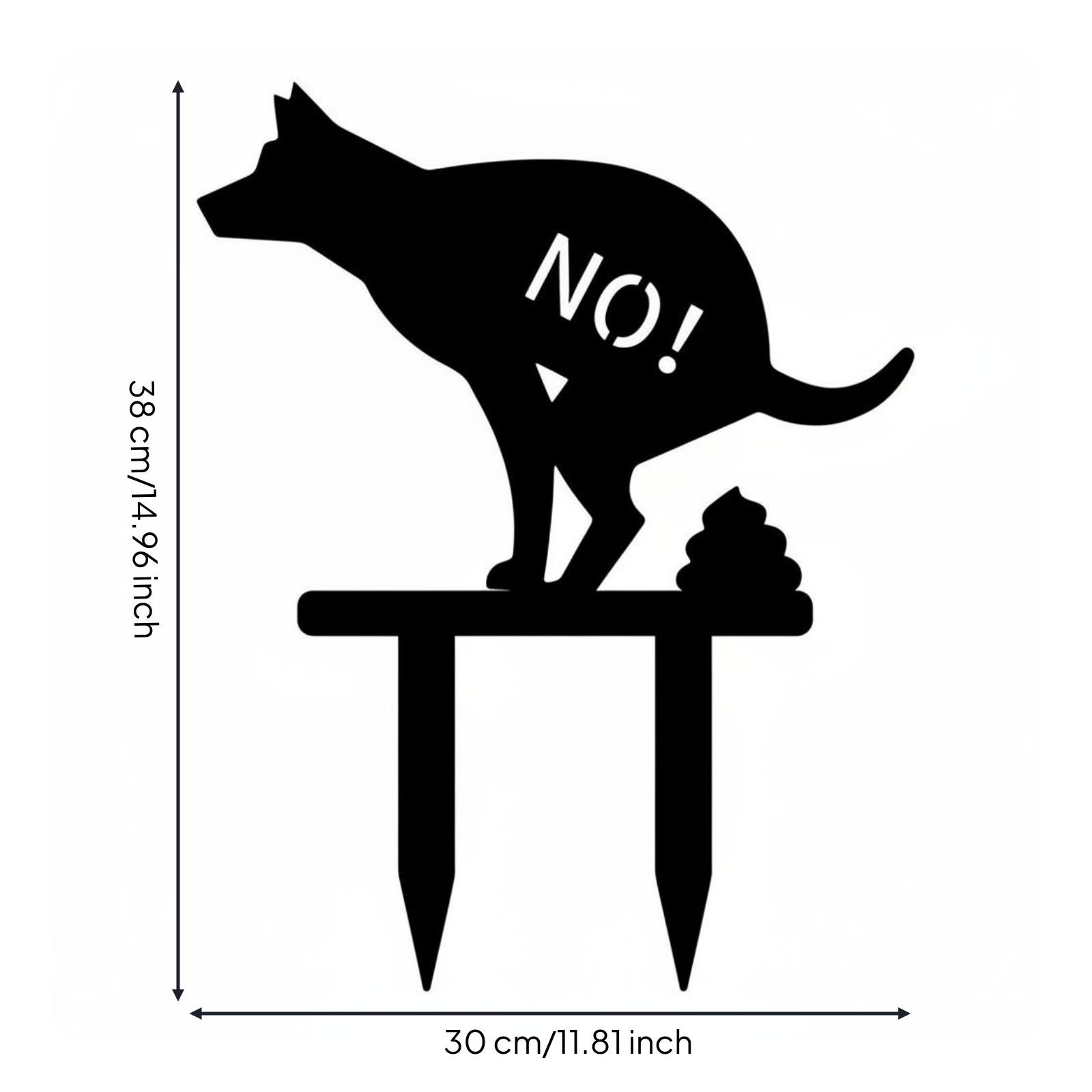 No Dog Waste Yard Sign Weatherproof Metal Dog Waste Sign for Garden