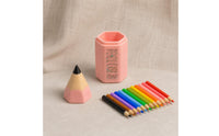 Dollhouse Pencil Holder Faceted Desk Accessory Pointed Tip