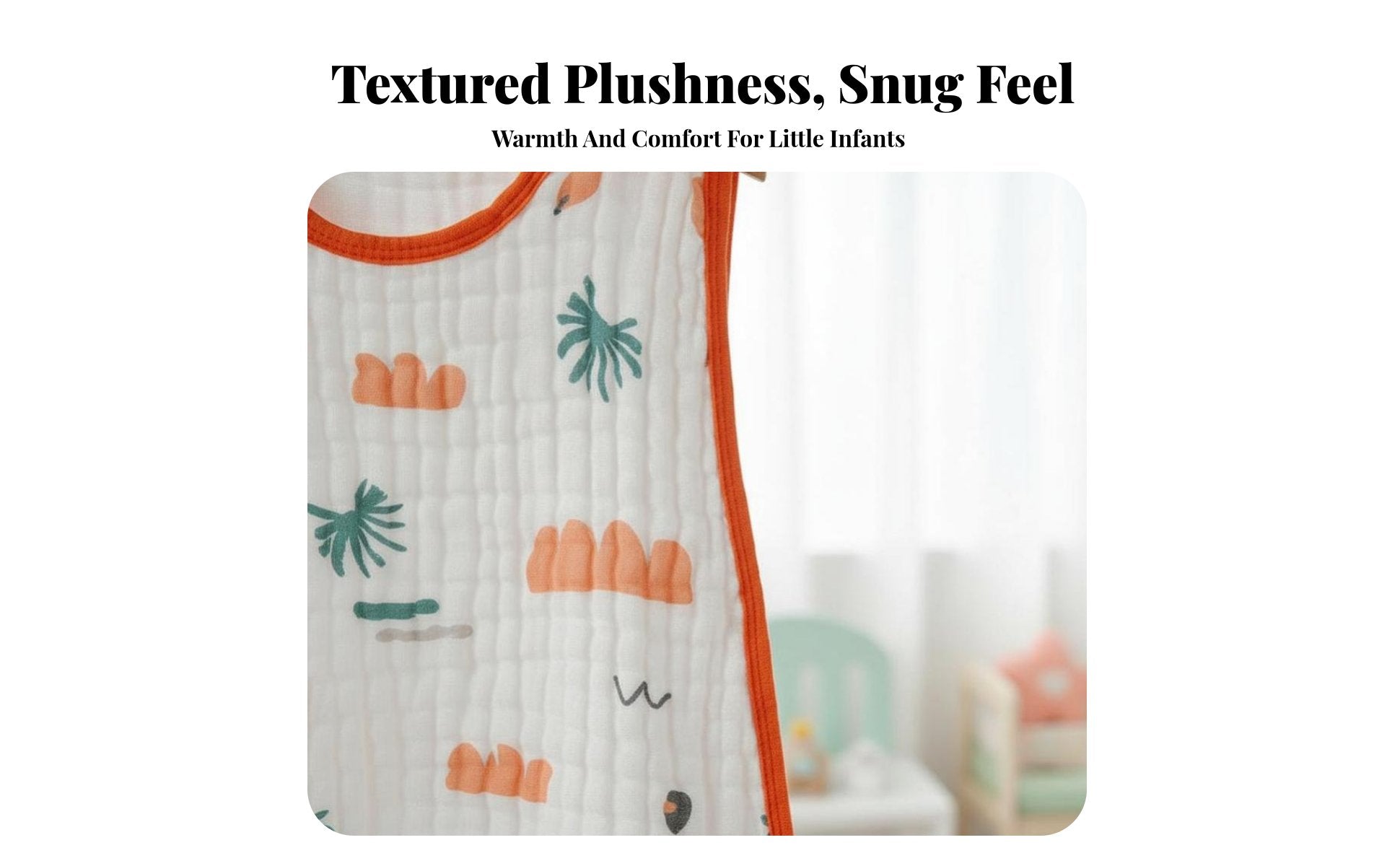 Sleeveless Gauze sleeping bag Antipush Design infant nightwear Wide fashion-forward for Infants