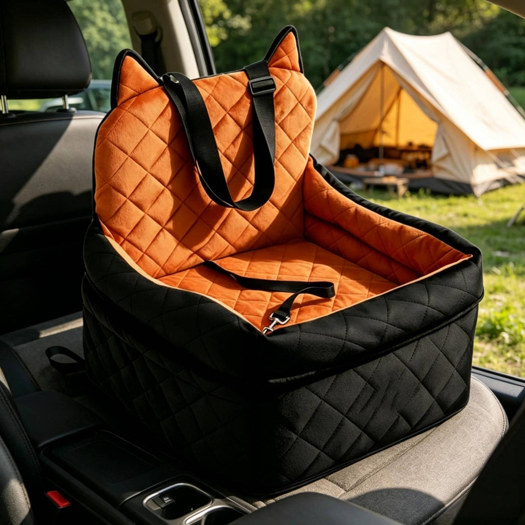 Dog Car Seat Bed Portable Car Dog Bed Quilted for Dogs