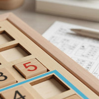Wooden Sudoku Board Brain Training Math Thinking Game Quick Begin for Beginners