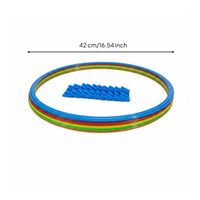 8 Pieces Hopscotch Rings Bright Colors Plastic Jumping Rings Easy to Assemble