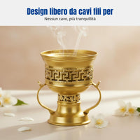 Customizable Alloy Incense Burner, Arabian Style, Electroplated, Vintage Decorative Holder