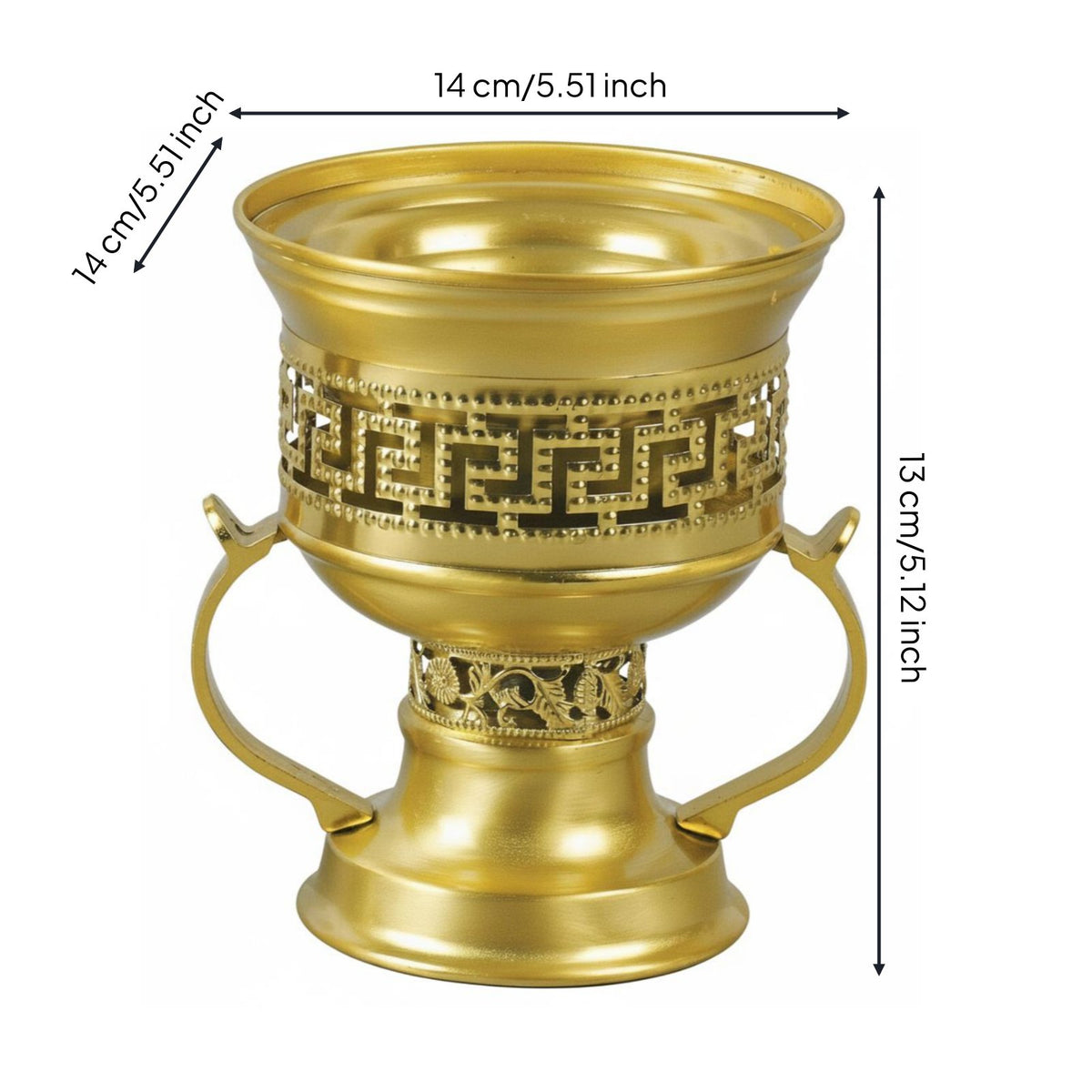 Customizable Alloy Incense Burner, Arabian Style, Electroplated, Vintage Decorative Holder