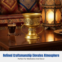 Customizable Alloy Incense Burner, Arabian Style, Electroplated, Vintage Decorative Holder
