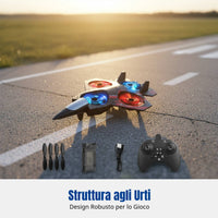 Remote Control Airplane, Stunt Jet, Shockproof, Light-Up, Kids Outdoor Toy