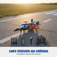 Remote Control Airplane, Stunt Jet, Shockproof, Light-Up, Kids Outdoor Toy