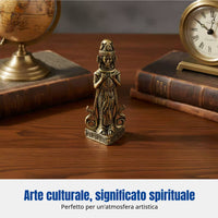 Brass Zaki Lhamo Buddhist Statue, Tibetan Deity, Home Art Decor
