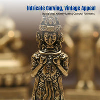 Brass Zaki Lhamo Buddhist Statue, Tibetan Deity, Home Art Decor