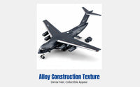 Scale Alloy Transport Aircraft Model, Large Simulation Plane, Movable Framework, Kids Toy