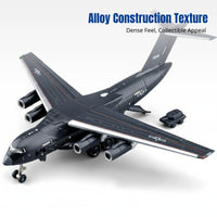 Scale Alloy Transport Aircraft Model, Large Simulation Plane, Movable Framework, Kids Toy